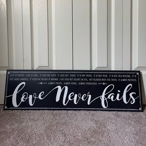 Love Never Fails Wall Art